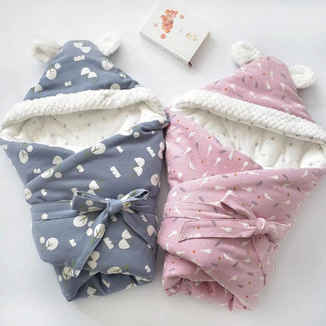 Baby Blanket 100% Cotton Envelope For Discharge Winter Newborns Bedding Muslin Swaddle Warm Wrap Baby Sleeping Bag Soft 80x80cm