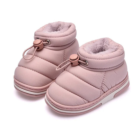 Winter Baby Girl Shoes Non-slip Plush Warm Home Shoes Girls Sneakers Cute Short Boots Indoor Boys Loafers Cotton Shoes SWB001